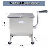 Hakka 15lb/7.5L Capacity Tank Commercial Manual Meat Mixer Sausage Mixing Machine