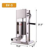 Hakka 3L/7lb Sausage Stuffers and 2 Speed Stainless Steel Vertical Sausage Makers