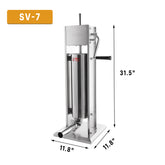 Hakka 15 Lb/7L 2 Speed  Vertical Stainless Sausage Stuffer