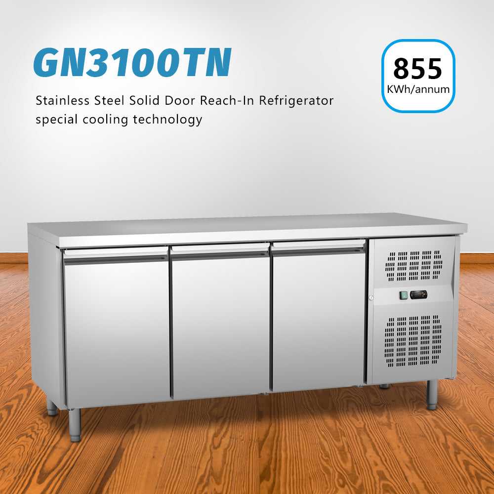 400L Counter Chiller Commercial Refrigerator +2~+8℃