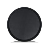 Clivia 6 Pack Restaurant Grade Non-Slip Tray,Fiberglass Serving Trays,Round,16-inch,Plastic,Black