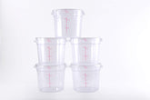 Clivia 6 Qt Commercial Grade Round Food Storage Containers With Lids,Polycarbonate,Clear - Case of 5