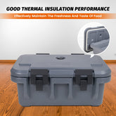 Clivia 29L Insulated Food Pan Carrier, Stackable and Loader, Suit for Restaurant, Canteen, Outdoor Banquets, Black