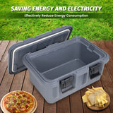 Clivia 29L Insulated Food Pan Carrier, Stackable and Loader, Suit for Restaurant, Canteen, Outdoor Banquets, Black