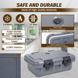 Clivia 14.8L Insulated Food Pan Carrier, Stackable and Loader, Suit for Restaurant, Canteen, Outdoor Banquets, Black