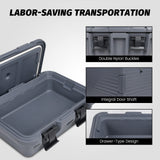 Clivia 14.8L Insulated Food Pan Carrier, Stackable and Loader, Suit for Restaurant, Canteen, Outdoor Banquets, Black