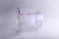 Clivia 6 Qt Commercial Grade Round Food Storage Containers With Lids,Polycarbonate,Clear - Case of 5