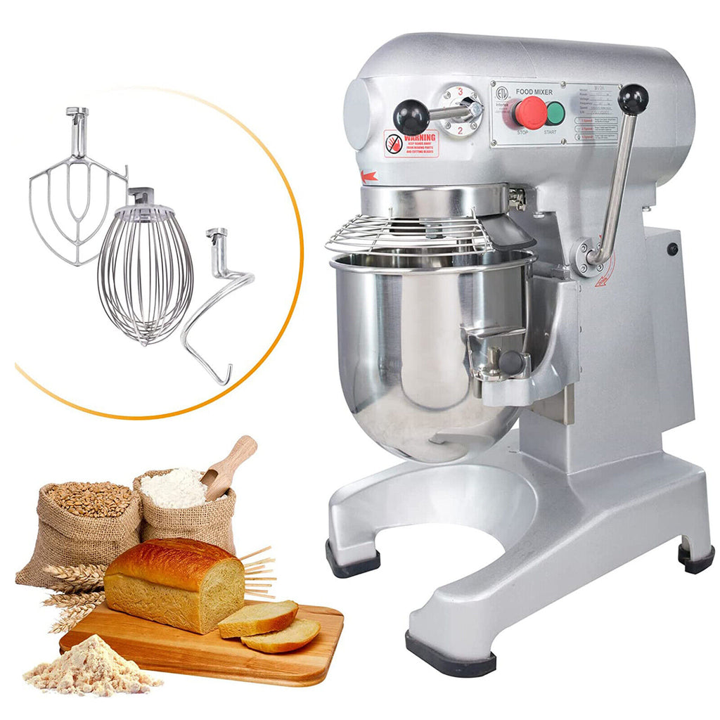 Hakka 30QT Bakery Mixer Gear Driven 1500W 3Speed Stand Pizza Dough Mi