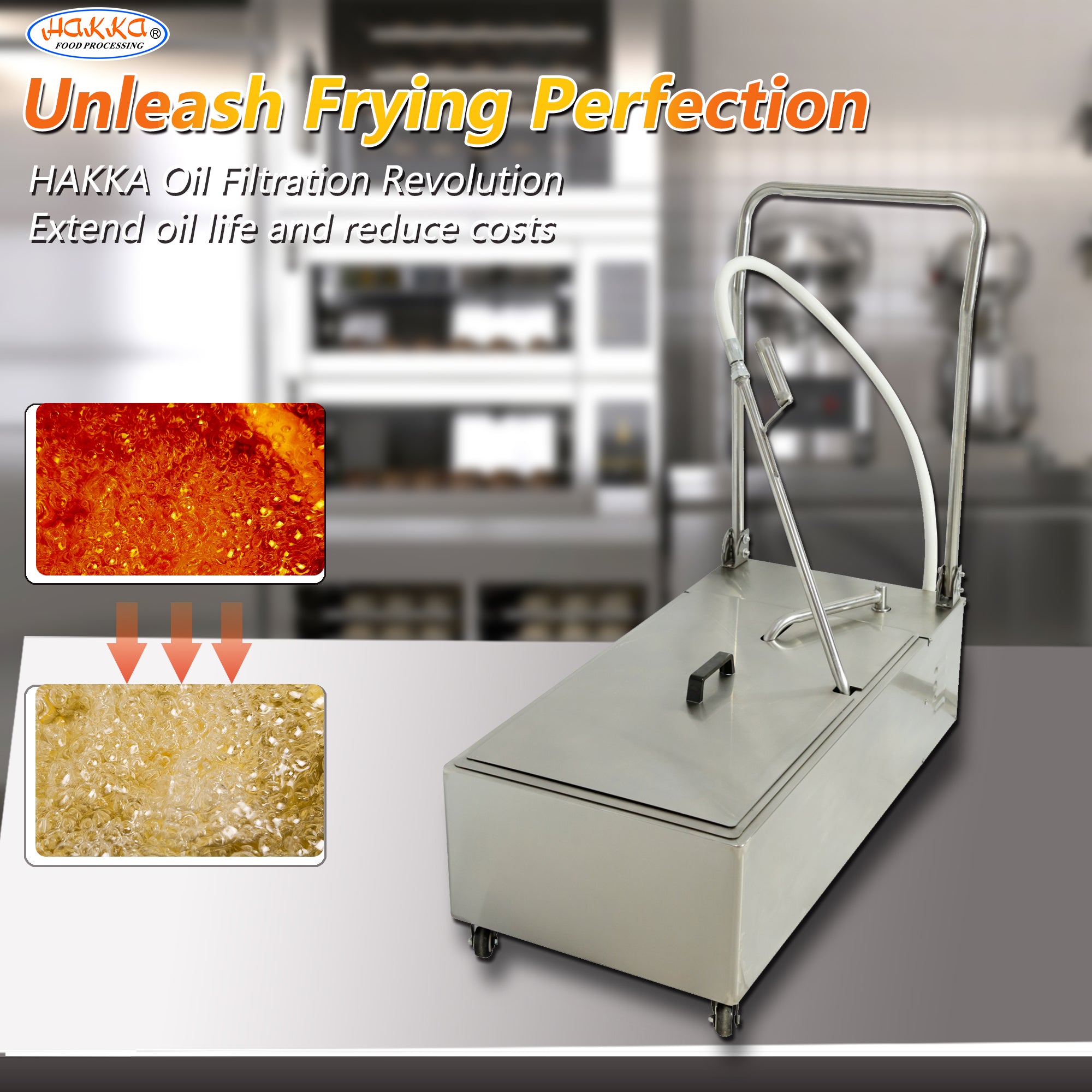 EasyRose Deep Fryer Filter Machine, Commercial Mobile Oil Filter Syste ...