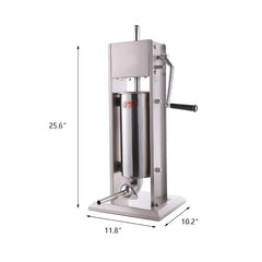 Hakka 11 Lb/5 L Stainless Sausage Stuffer 2 Speed  Vertical Sausage Maker（SV-5）