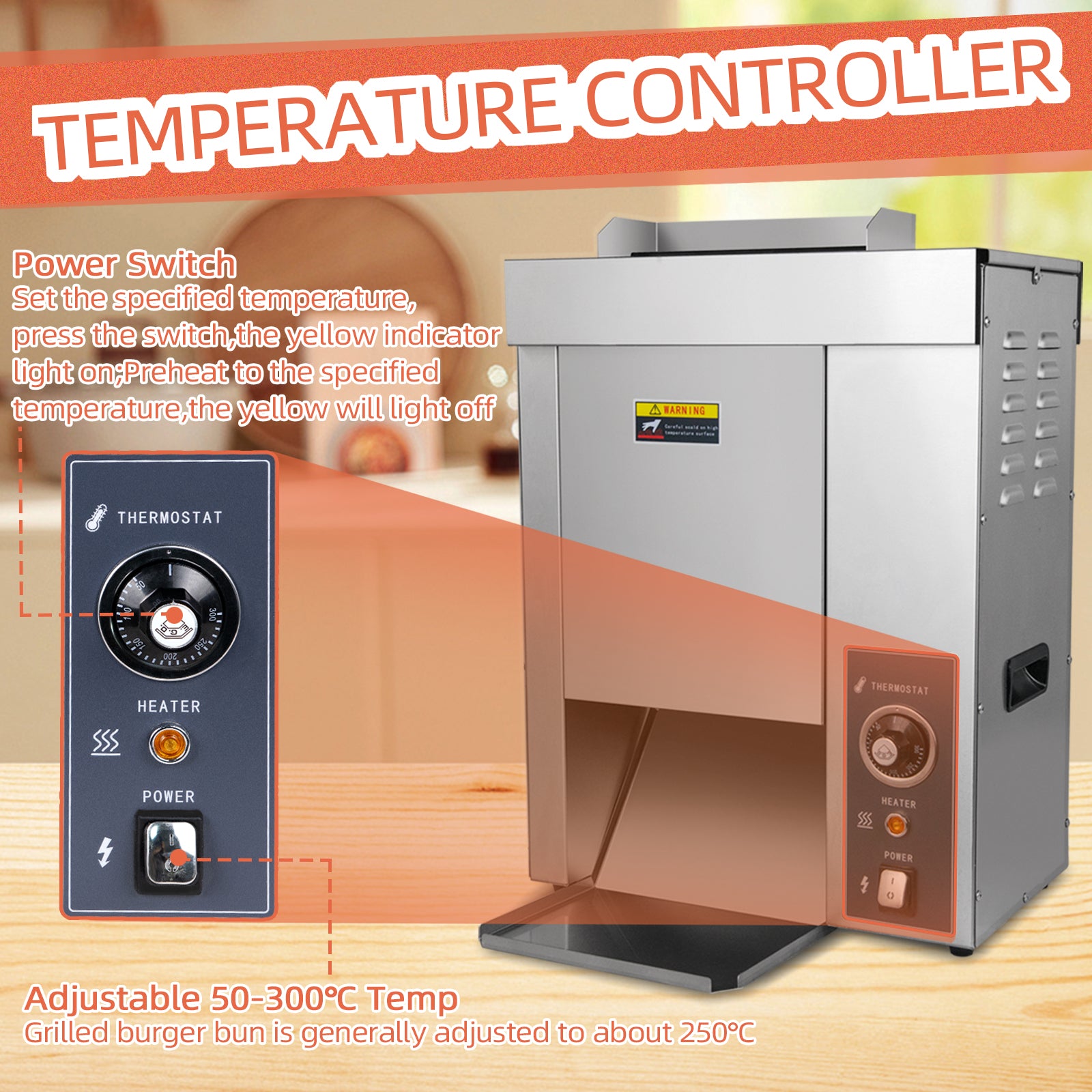 EasyRose Vertical Hamburger Toasting Machine Automatic Chain