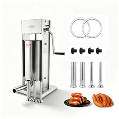 Hakka 25 Lb/12L 2 Speed Vertical Stainless Sausage Stuffer 