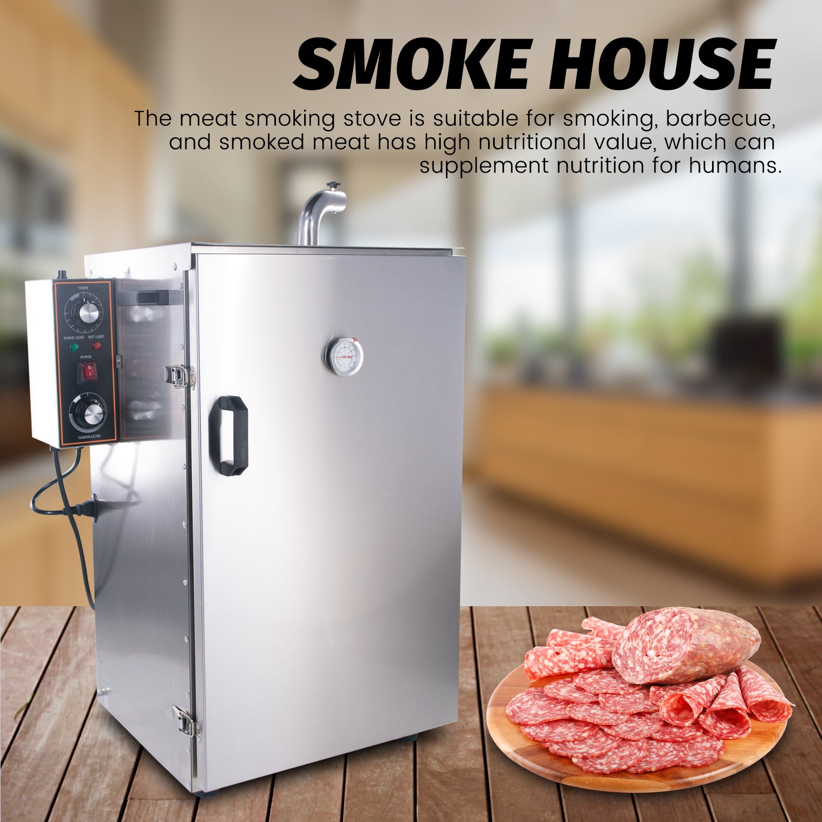 HAKKA Upgraded Commercial Vertical Electric Smoke oven for BBQ