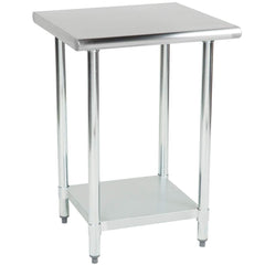 Hakka 24" x 36" 18 Gauge 430 Economy Stainless Steel Commercial Work Table with Undershelf