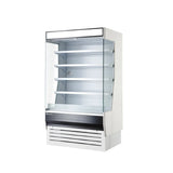 Hakka Brothers 72" W x 32-1/2" D,  Vertical Open Display Case, Glass Side Panel