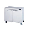 Hakka Brothers 2 Doors All Stainless Undercounter Refrigerator - 36" wide, 9.2 cu/ft., R-290 Refrigerant