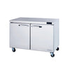Hakka Brothers 2 Doors All Stainless Undercounter Refrigerator - 48" wide, 13 cu/ft., R-290 Refrigerant