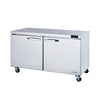 Hakka Brothers 2 Doors All Stainless Undercounter Refrigerator - 60" wide, 16.5 cu/ft., R-290 Refrigerant
