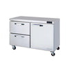 Hakka Brothers 2 Drawers 1 Door (R) All Stainless Undercounter Refrigerator - 60" wide, 16.5 cu/ft., R-290 Refrigerant