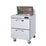 Hakka Brothers 2 Drawers All Stainless Prep Table with (6) 1/6 & (2) 1/9 Pans - 28"W, 7 Cu./Ft., R-290 Refrigerant