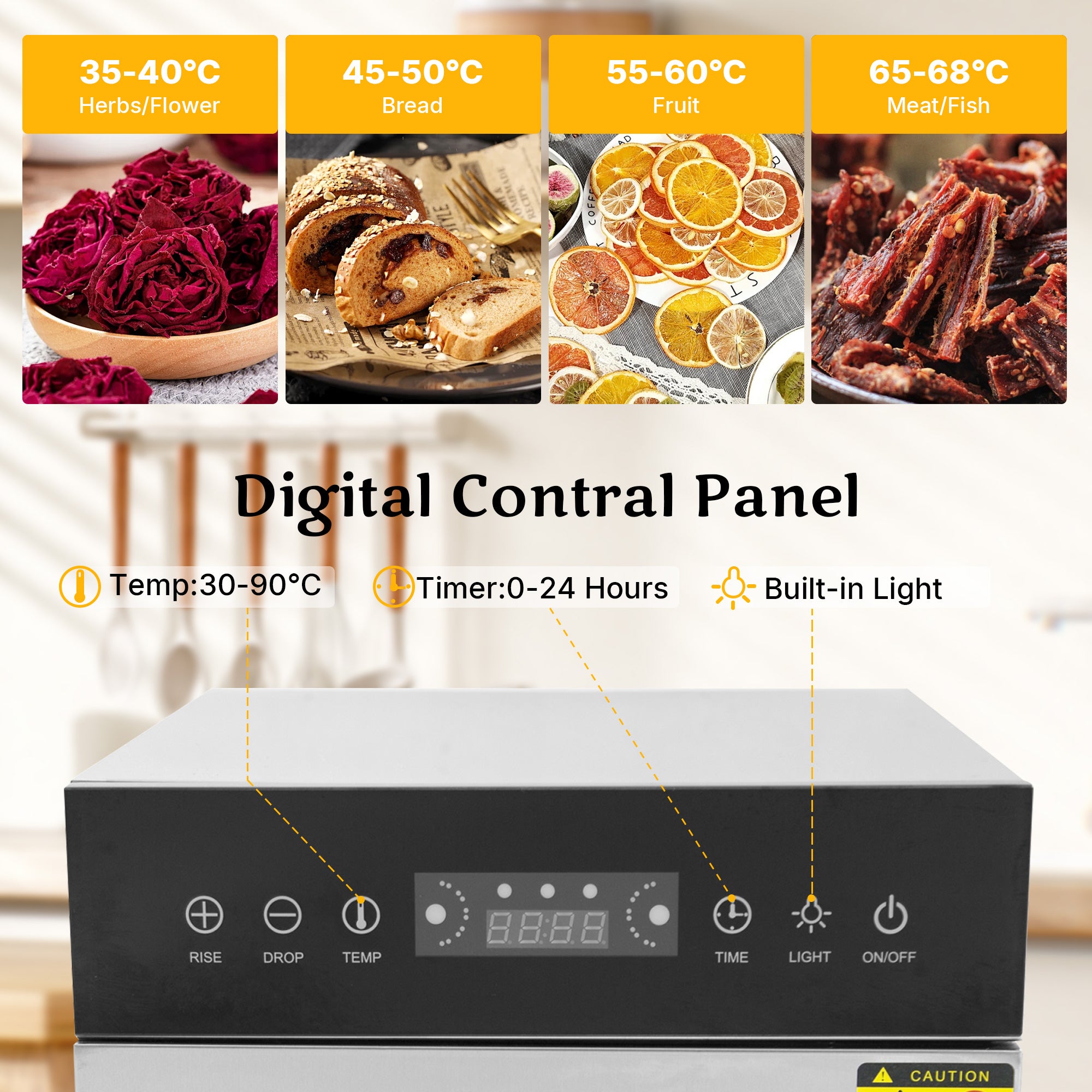 Hakka 12 Tray Food Dehydrator Commercial Stainless Steel Fruit