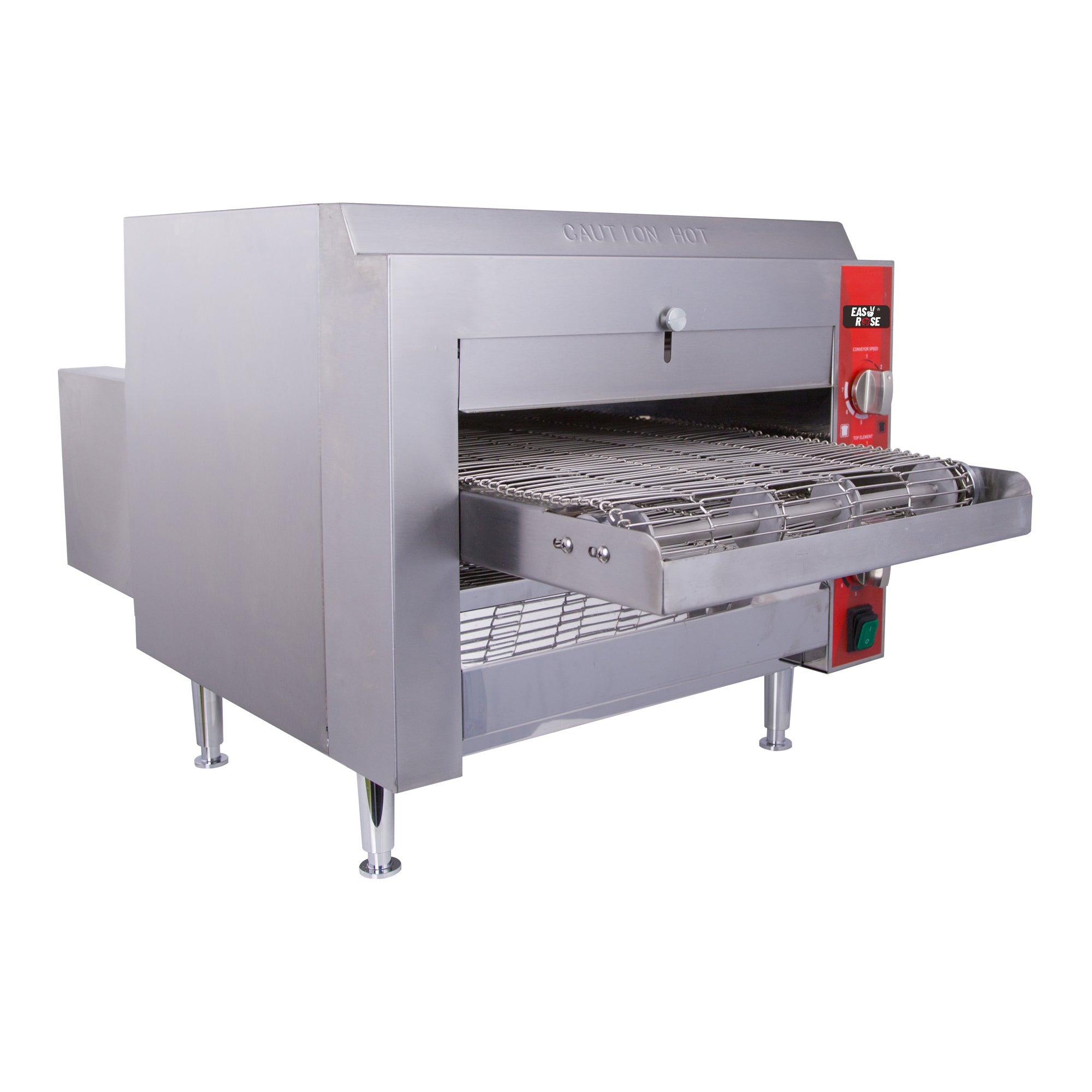 EasyRose Conveyor Commercial Pizza Oven 50-300 °C /122- 572°F Temperature Range for Bakery Western Restaurant - 240V 2800W (10.5”wide belt)