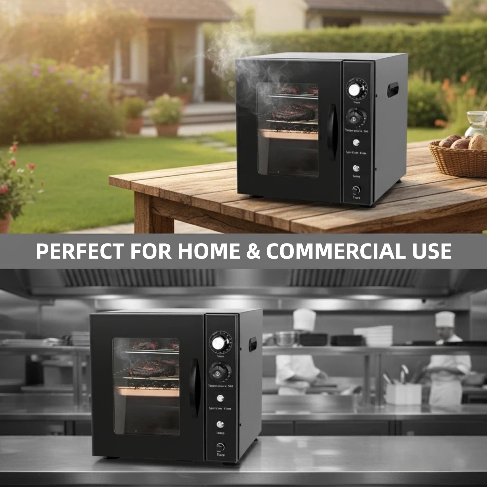 Hakka Bros 2-Layer Electric Smoker with Timer & Temperature
