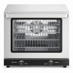 EasyRose 66L Commercial Convection Oven, 2800W Half Size Countertop Oven with 4 Racks, Stainless Steel, 150–500°F, 120-Min Timer 