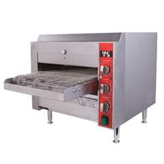 EasyRose Conveyor Commercial Pizza Oven 50-300 °C /122- 572°F Temperature Range for Bakery Western Restaurant - 240V 2800W (10.5”wide belt)