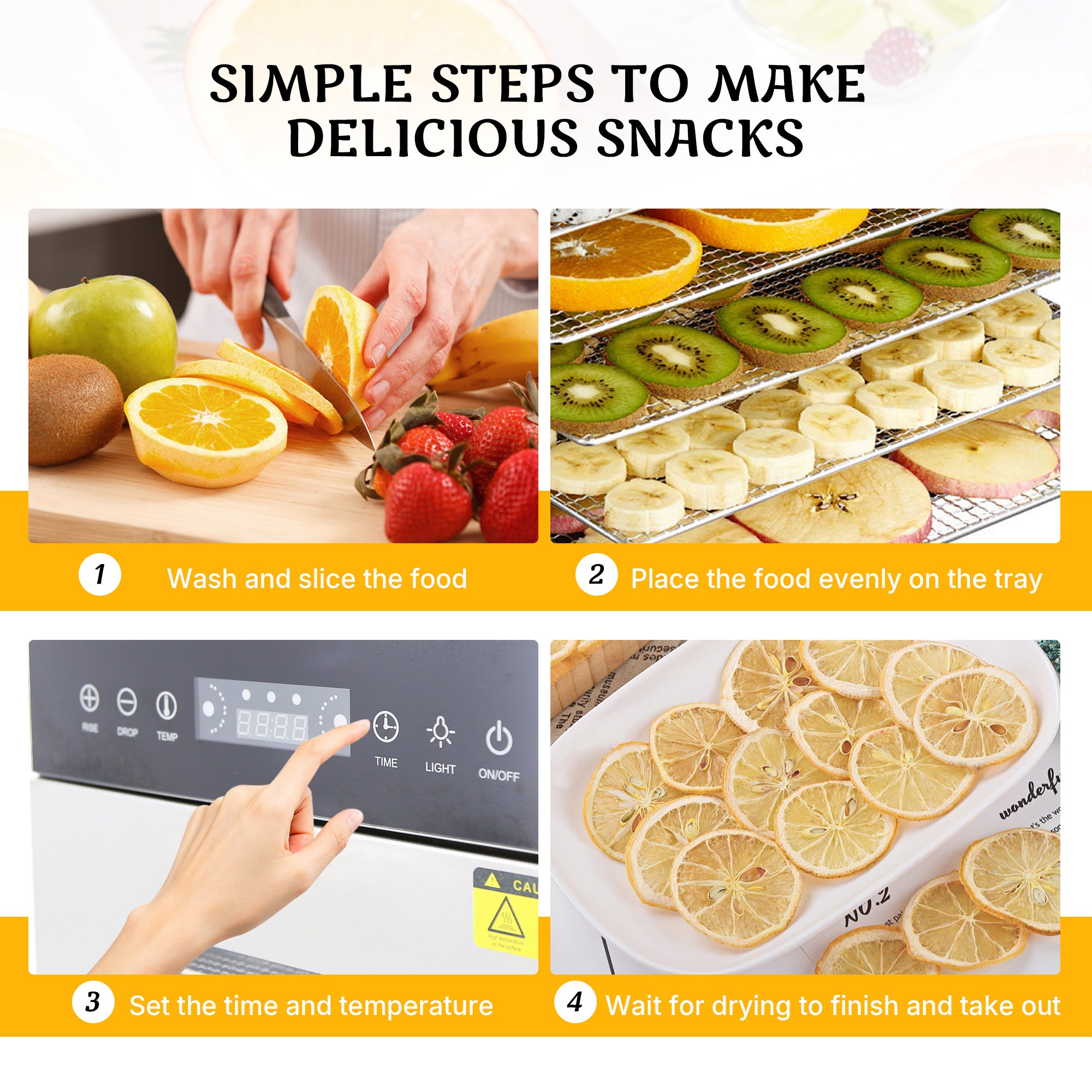 Hakka Stainless Steel Food Dehydrator 20 Tray Meat Fruit