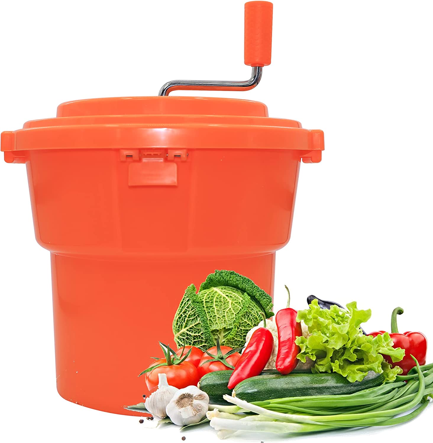 Clivia 2.5 Gal/10 Qt Large Salad Spinner Manual Salad Dryer with Handl –  Hakka Brothers Corp
