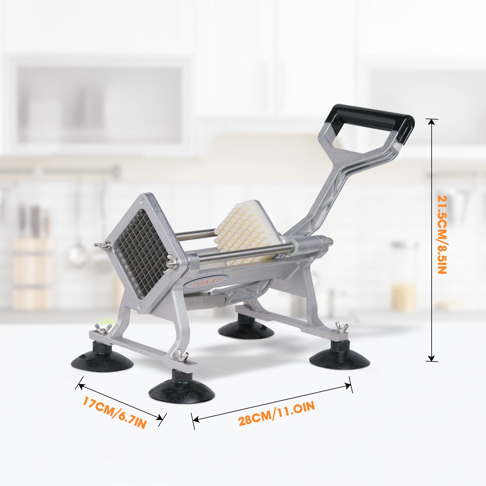 Hakka French Fry Cutter, Commercial Potato Slicer Stainless Steel