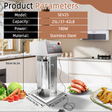 Hakka 25L/55lb Electric Sausage Stuffer 2 Speed  Meat Maker Filler