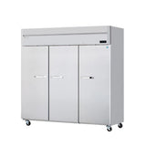 Hakka Brothers 3 Solid Door 72 cu. ft. Stainless Refrigerator, Top-Mount Compressor
