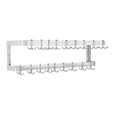 Hakka 72 in. Wall Mounted Commercial Stainless Steel Double Line Pot Rack