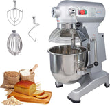Hakka 30 Quart Commercial Planetary Mixers 4 Funtion Stainless Steel Food Mixer with Meat Grinder Head ,ETL Certified(M30A-4)