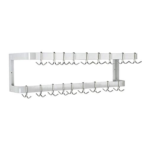 Hakka 60 in. Wall Mounted Commercial Stainless Steel Double Line Pot Rack