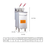 Deep Fryer HFRF-120B-NG Size