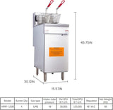 Deep Fryer HFRF-120B Size