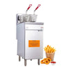 EasyRose 40 lb Commercial LPG Deep Fryer, 3-Burner 90,000 BTU Floor Fryer with 2 Baskets, ETL Listed