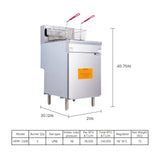 EasyRose 75 Lb Commercial LPG Deep Fryer, 5 Burners, 150,000 BTU Floor Fryer With 2 Baskets, ETL Listed-1