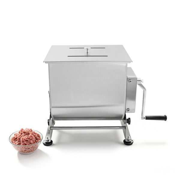 Hakka 7.5L/15lb Manual Meat Mixer, Tilting Stainless Steel Tank