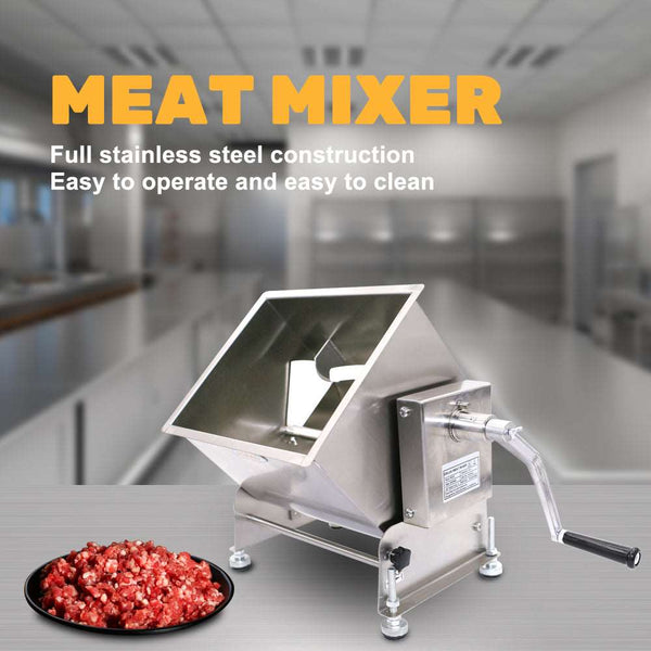 Hakka 22.5Liter /45 lb Capacity Stainless Steel Manual Meat Mixers ,Fixed Tank,Sausage Mixer Machine