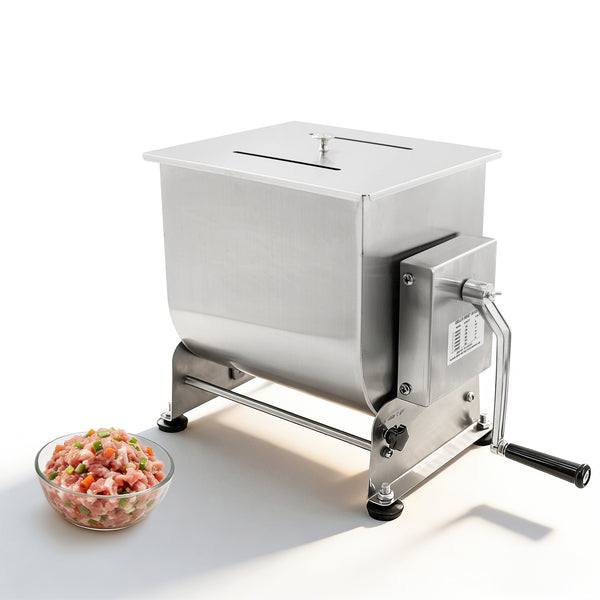 Hakka 15L/30lb Tilt Tank Manual Meat Mixer, Stainless Steel