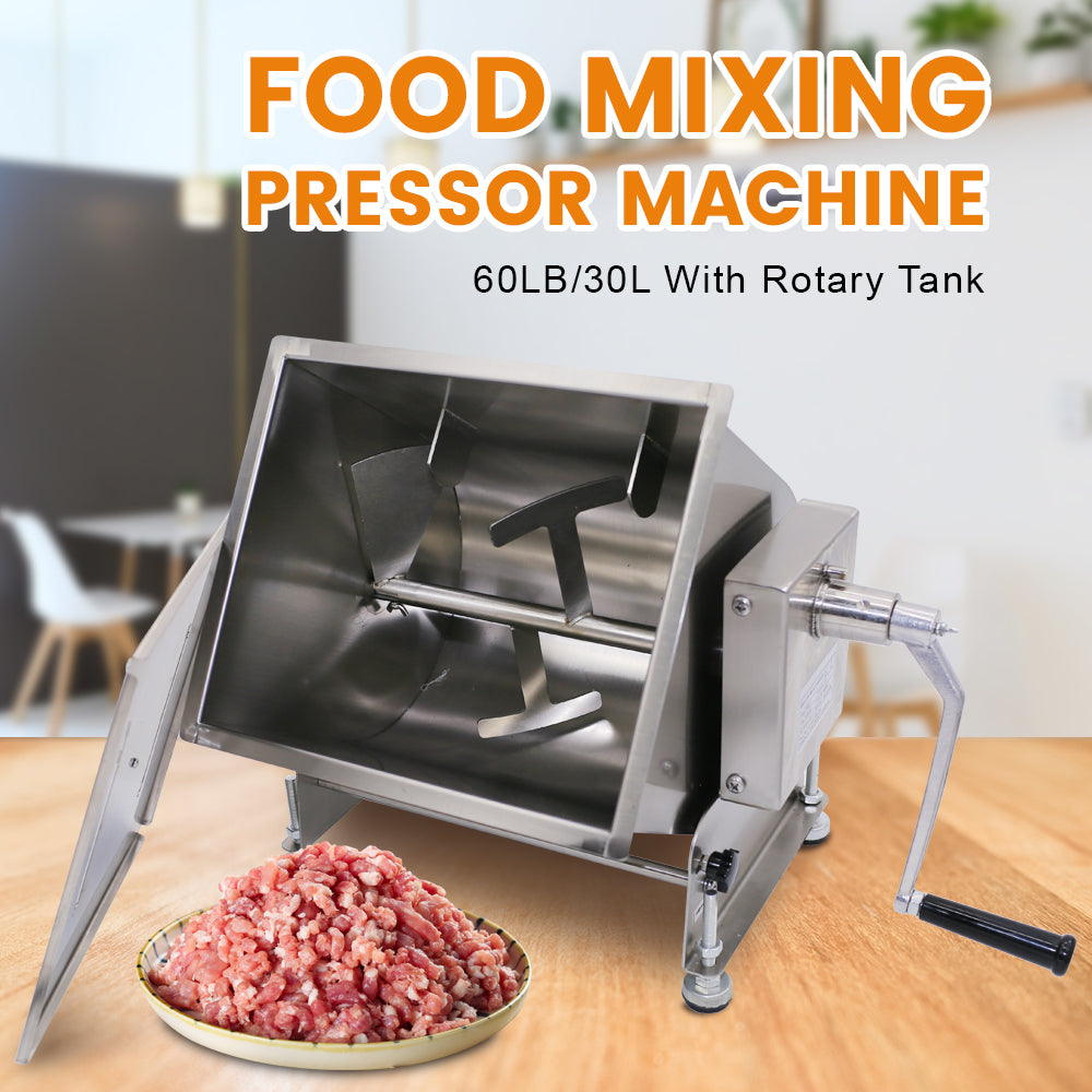 Hakka 10L S/S Meat Mixer, Single Shaft, Fixing Tank, Handy Use and Electric Use (with TC8 Body)