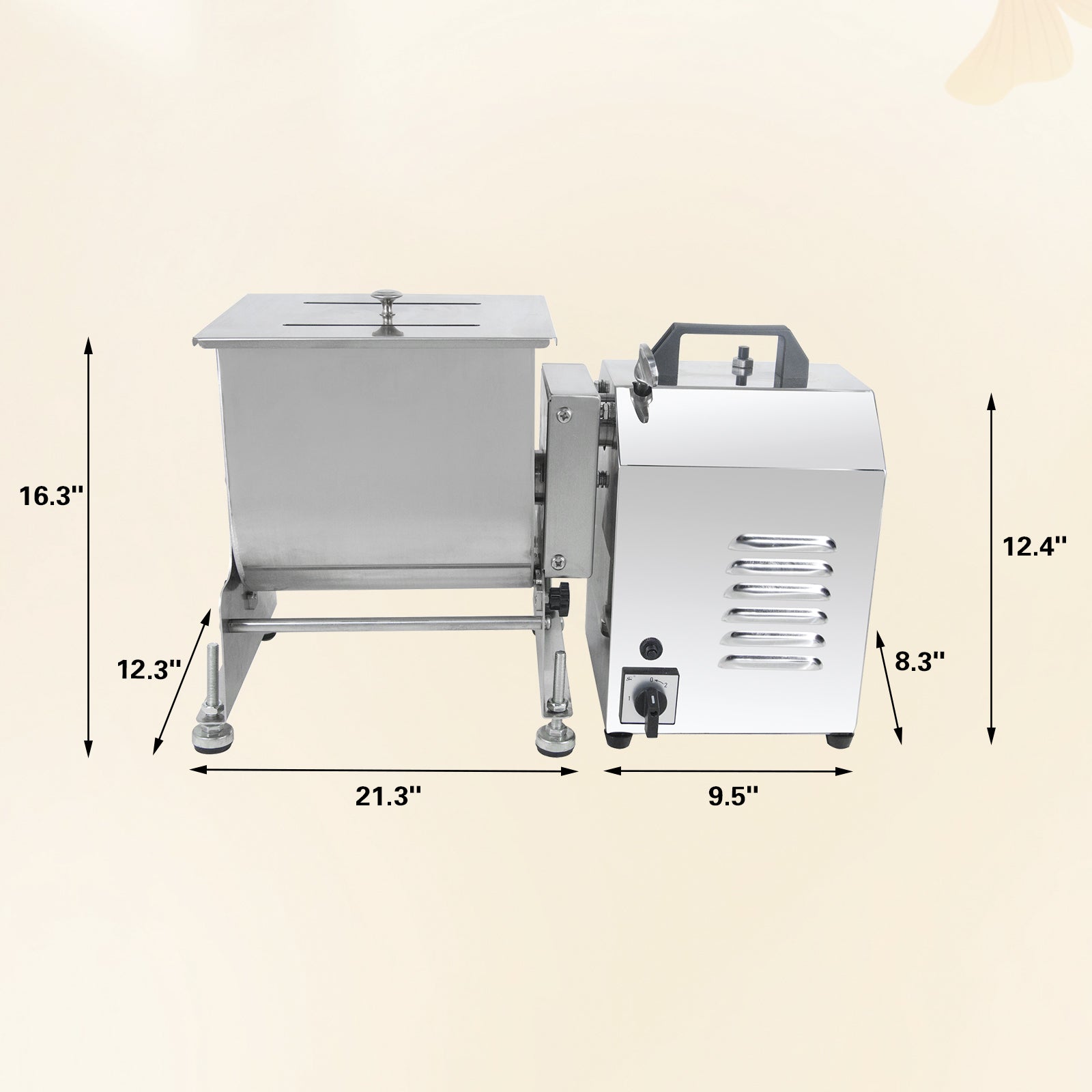 Hakka Electric Tilt Tank Meat Mixer Manual 60lbs, 30L Mixer