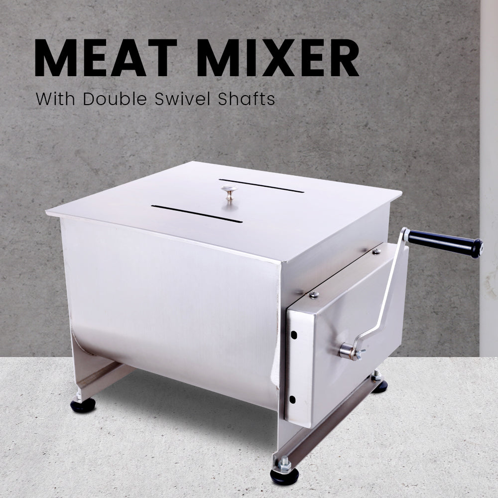 Commercial Stainless Steel 40-Pound/20-Liter Capacity Tilt Tank Manual Meat  Mixers,(Mixing Maximum 30-Pound for Meat),Sausage Mixer Machine Meat