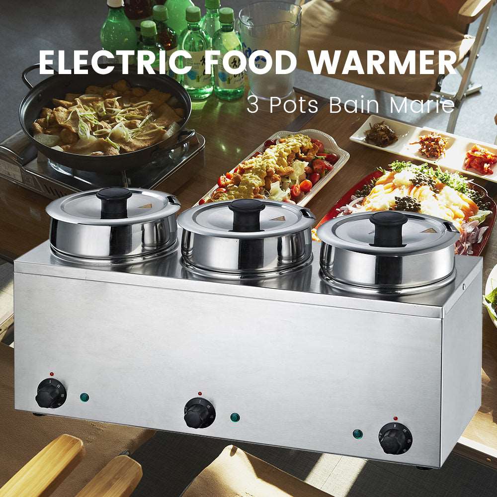 Hakka 11 qt. Countertop Food Kettle Warmer and Soup Kettle Warmer-120-Volt, 600-watt, Black
