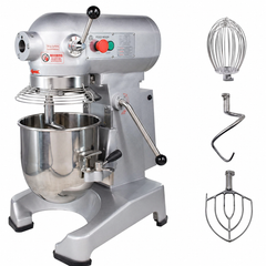 Hakka 10Qt Commercial Planetary Stand Mixer, 500W 3-Speed Food Mixer with Attachment Hub, Dough Hook, Flat Beater & Wire Whisk, ETL Certified 