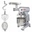 Hakka 30Qt Dough Stand Mixer 3 Speed, 4 Function Stainless Steel Food Mixer with Meat Grinder Head, ETL certified